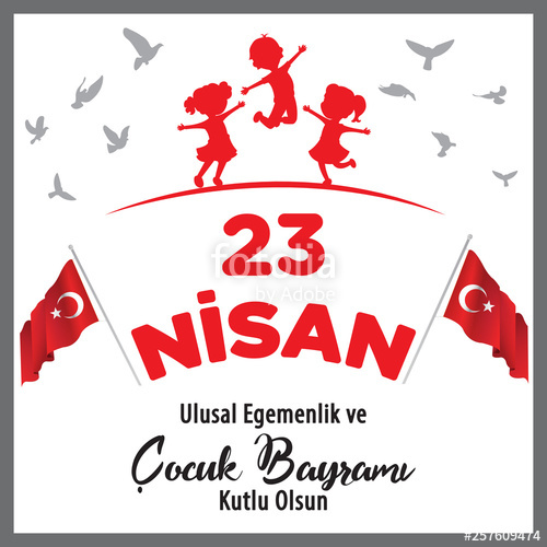 500x500 April Children's Day Vector