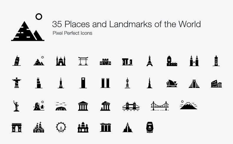 792x490 Places And Landmarks Of The World Pixel Perfect Icons