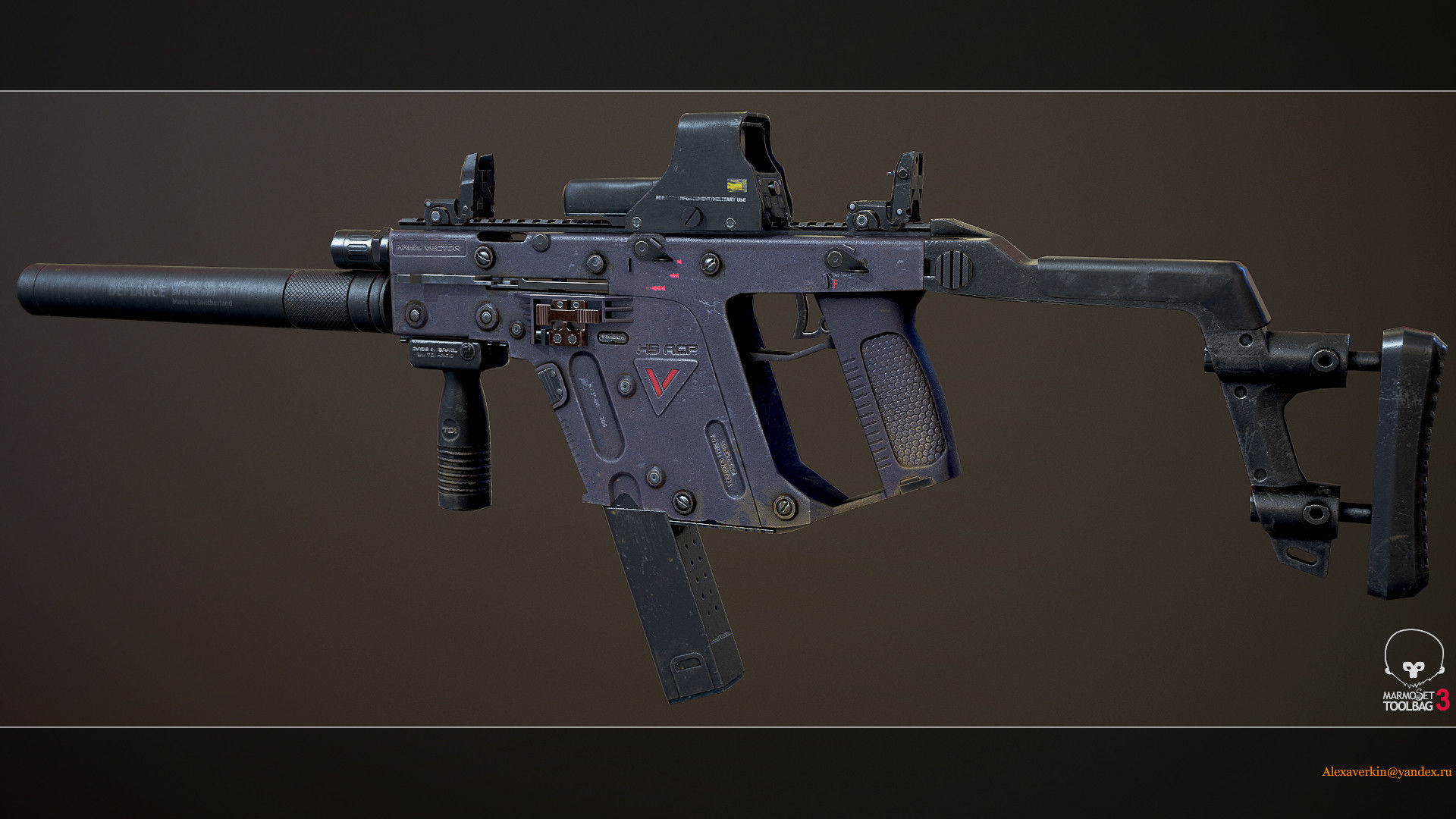 Kriss Vector Highpoly And Lowpoly Models Pbr Asset 1920x1080 Kriss Vector Highpoly And Lowpoly Models Pbr Asset