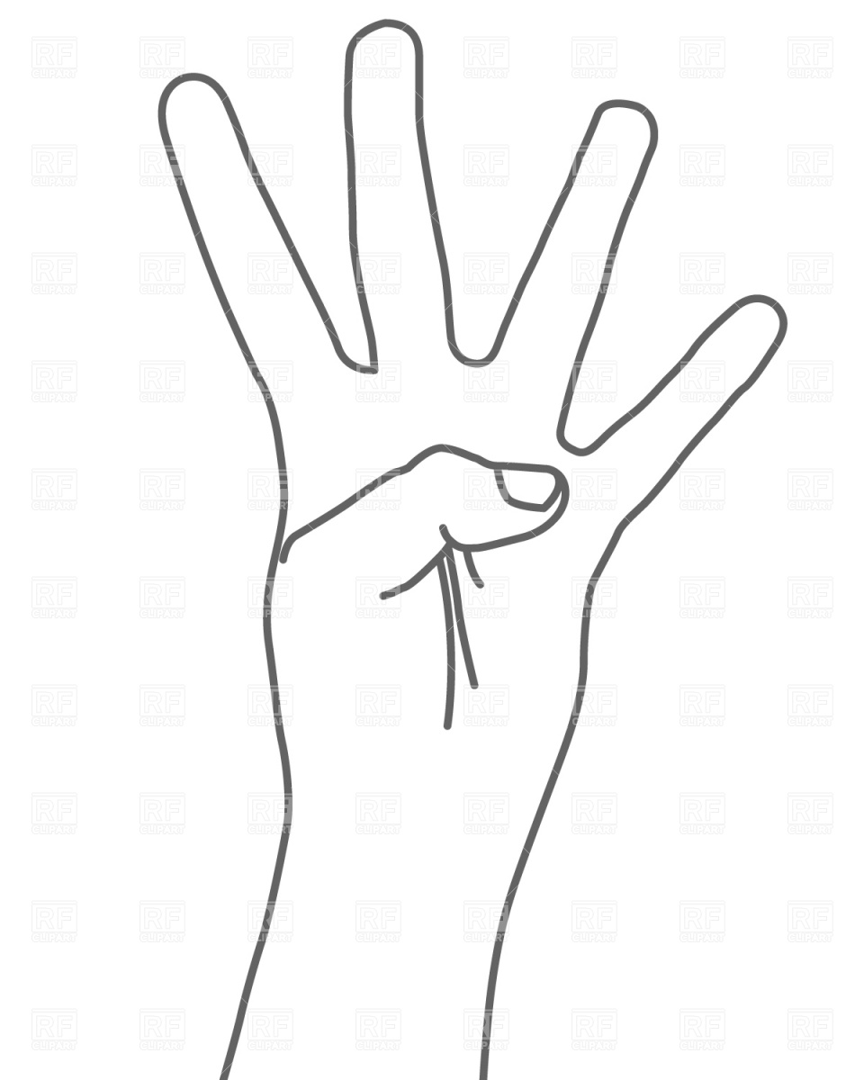 960x1200 Four Fingers Hand Sign Vector Image Of People Prague