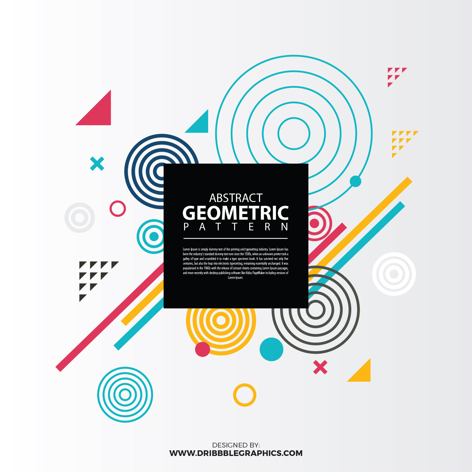 1500x1500 Free Abstract Geometric Pattern Vector Dribbble Graphics