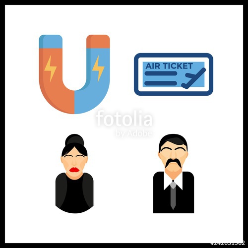 500x500 Class Icon Vector Illustration Class Set Female Teacher