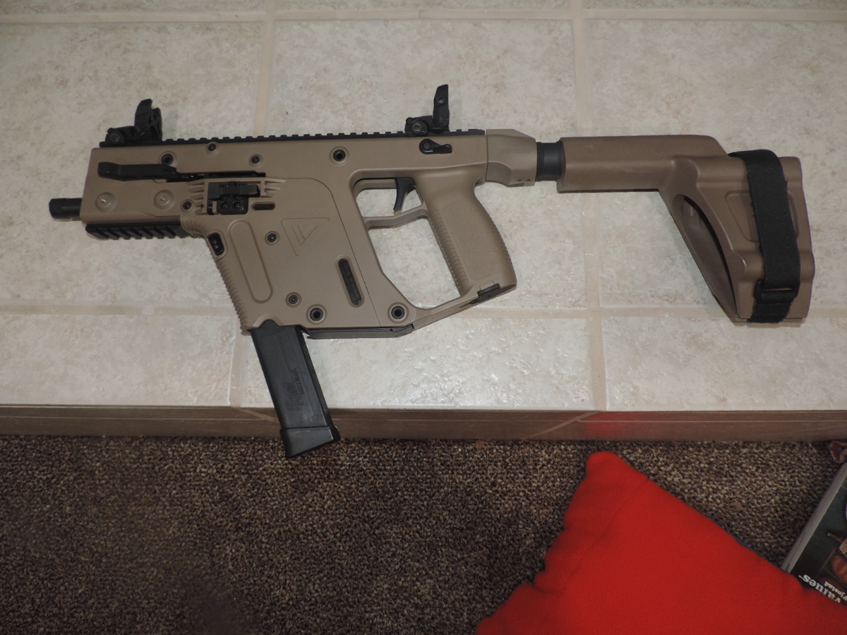 1200x900 Kriss Vector Fde Pistol With Arm Brace Like New