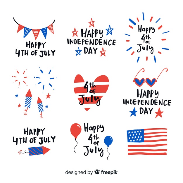 Fourth Of July Label Collection Vector Free Download 626x626 Fourth Of July Label Collection Vector Free Download