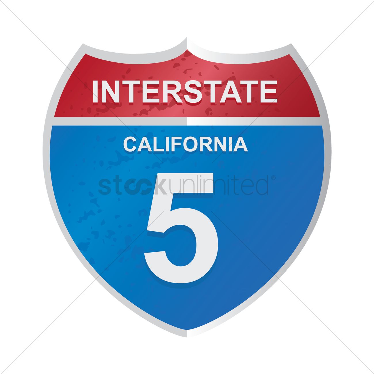 1300x1300 Interstate California Sign Vector Image