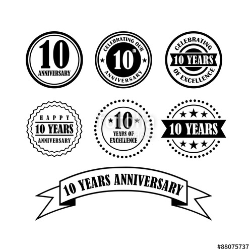 500x500 Complete Blank Badge And Emblem Vector Template Set Stock Image