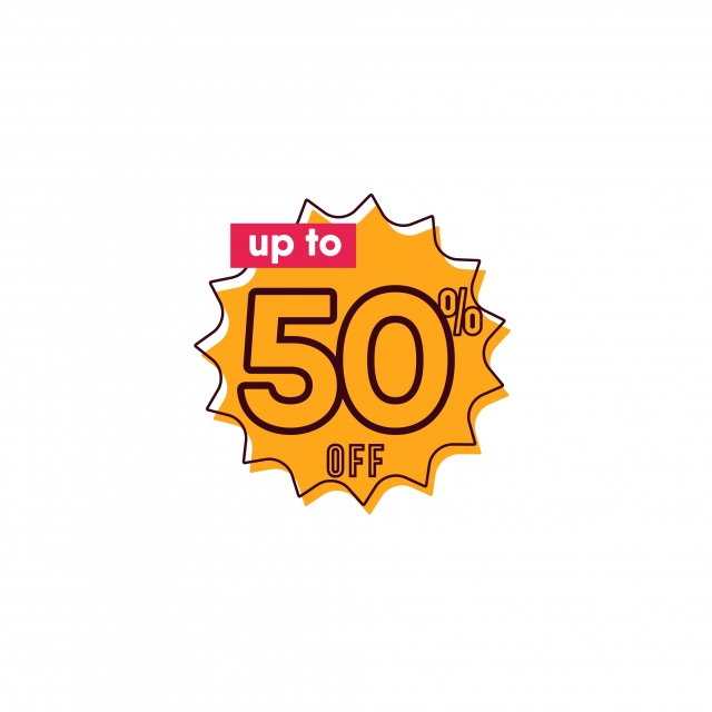 640x640 Discount Up To Off Label Vector Template Design Illustration
