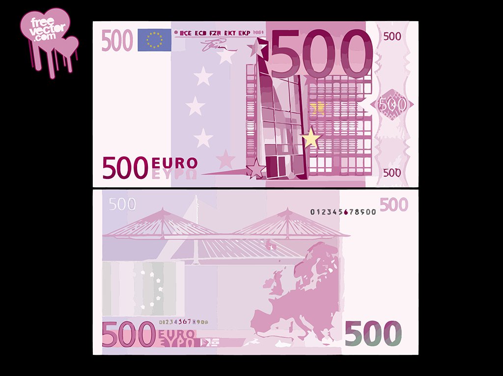 1024x765 Euro Bill Vector Art Graphics