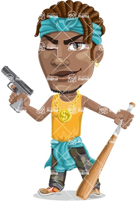 438x640 Street Gangster Cartoon Vector Character Aka Jay