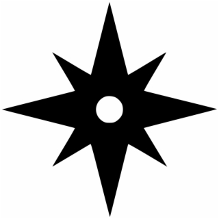 320x320 Black Pointed Star Png Download