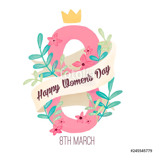 500x500 March Women's Day Greeting Card Origami Floral Bouquet
