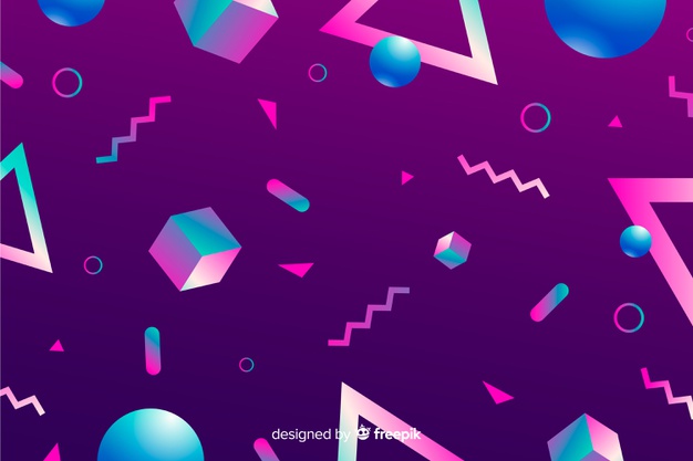 626x417 Geometric Background Design With Retro Style Vector Free