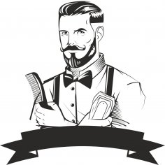 236x236 Barber Free Vector Download Free Vector Cdr
