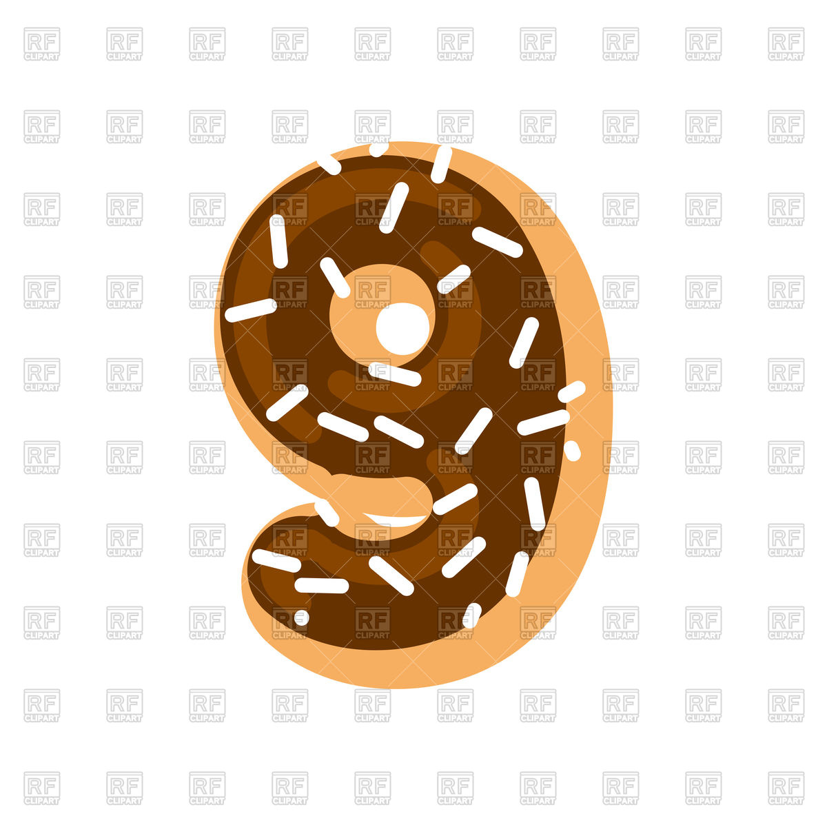 1200x1200 Number Donut Font Vector Image Of Fonts Type Maryvalery