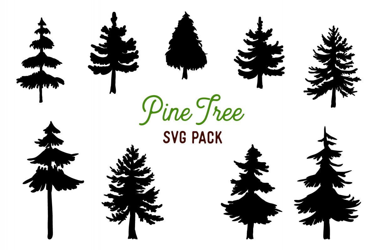 1200x800 Vector Pine Tree Silhouette Illustrations