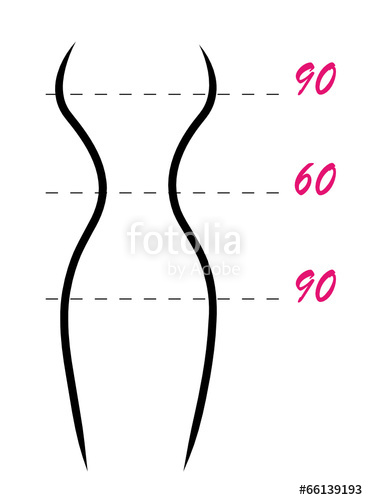 368x500 Mensurations Silhouette Corps De Femme Stock