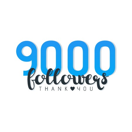 450x450 Vector Illustration Of Followers Thank You Words Isolated