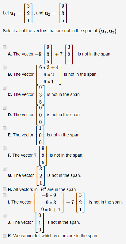 411x796 Solved Let U, And Select All Of The Vectors That