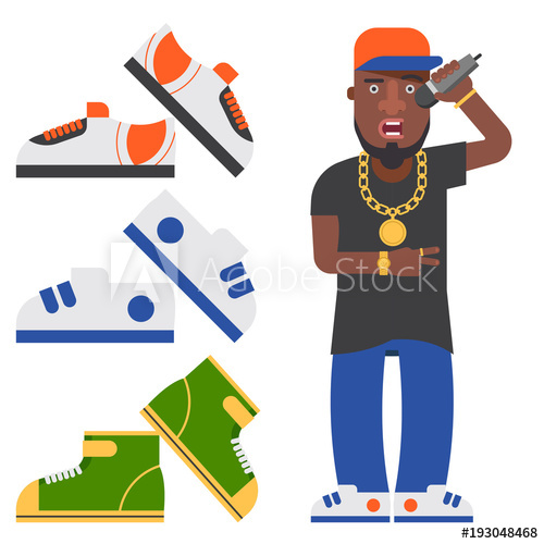 500x500 Hip Hop Man Accessory Musician Vector Accessories Microphone