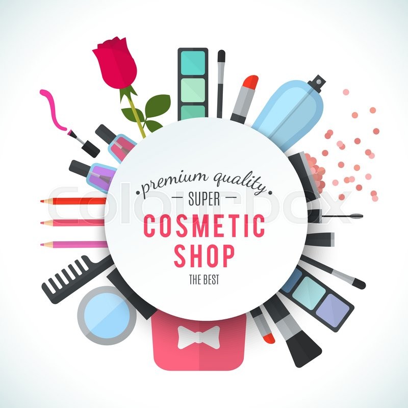 800x800 Professional Quality Cosmetics Shop Stock Vector Colourbox