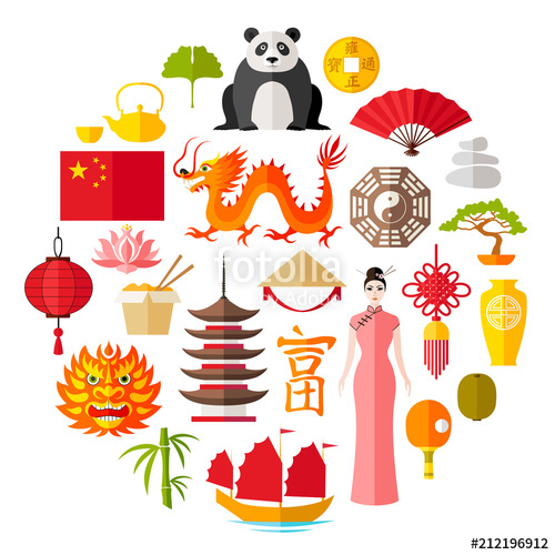 500x500 Symbols Of China Vector Traditional Chinese Souvenirs