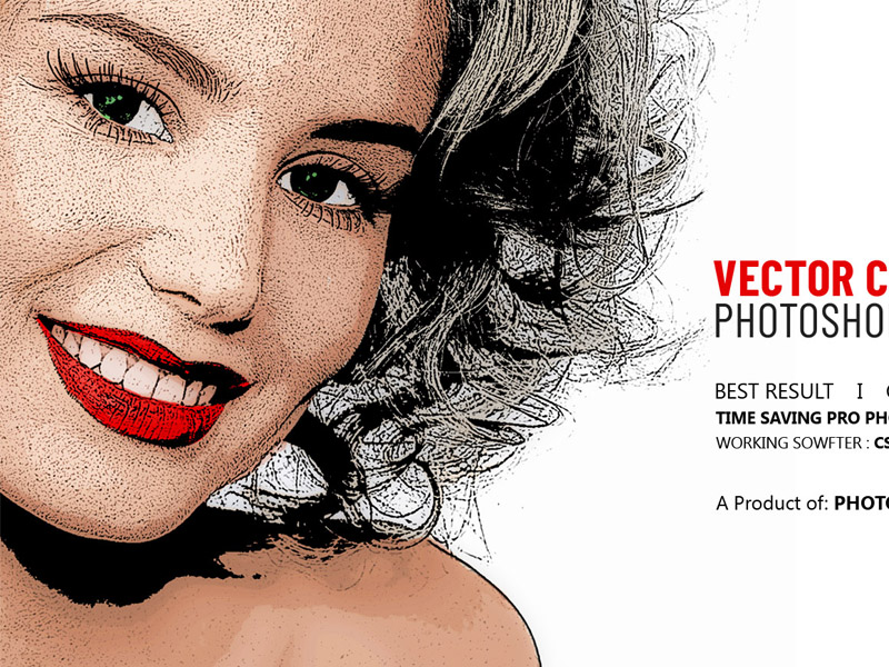 800x600 Free Vector Cartoon Photoshop Action