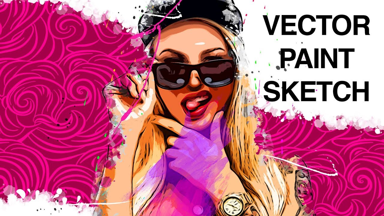 1280x720 Photo To Vector Paint Sketch Photoshop Tutorial