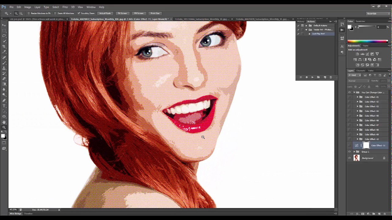 4 in 1 cartoon vector art photoshop actions как установить