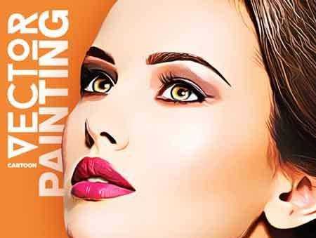 450x339 Cartoon Vector Painting Photoshop Action