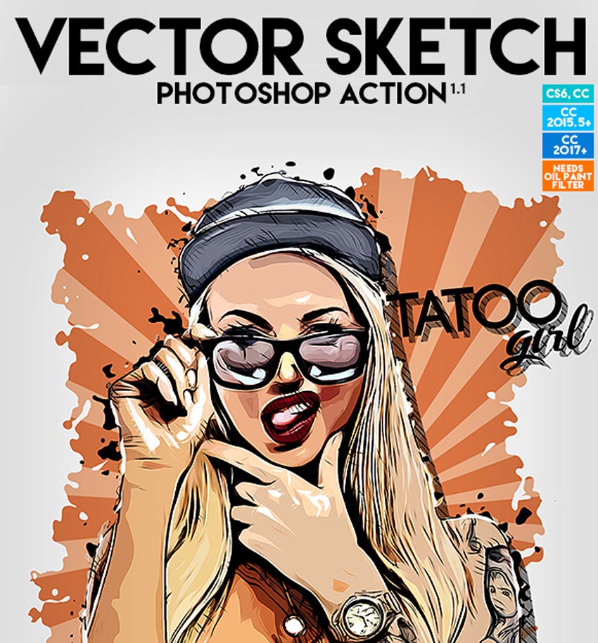 illustrator vector art photoshop action free download