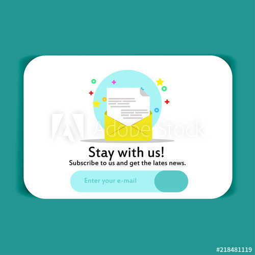 500x500 Pop Up Subscribe Displa Banner Vector Design Template Event Blank