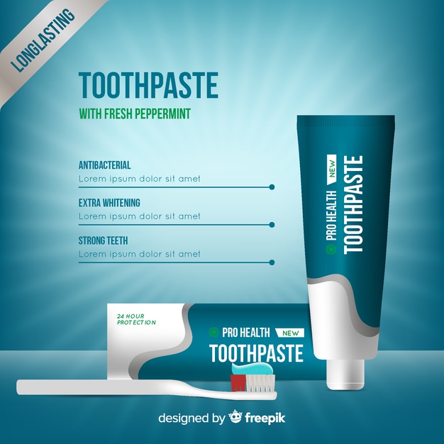 626x626 Realistic Ad Of Fresh Toothpaste Vector Free Download