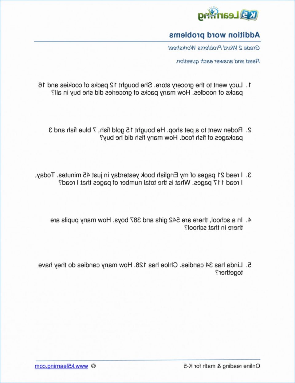 960x1243 Printable Addition And Subtraction Word Problems Mixed