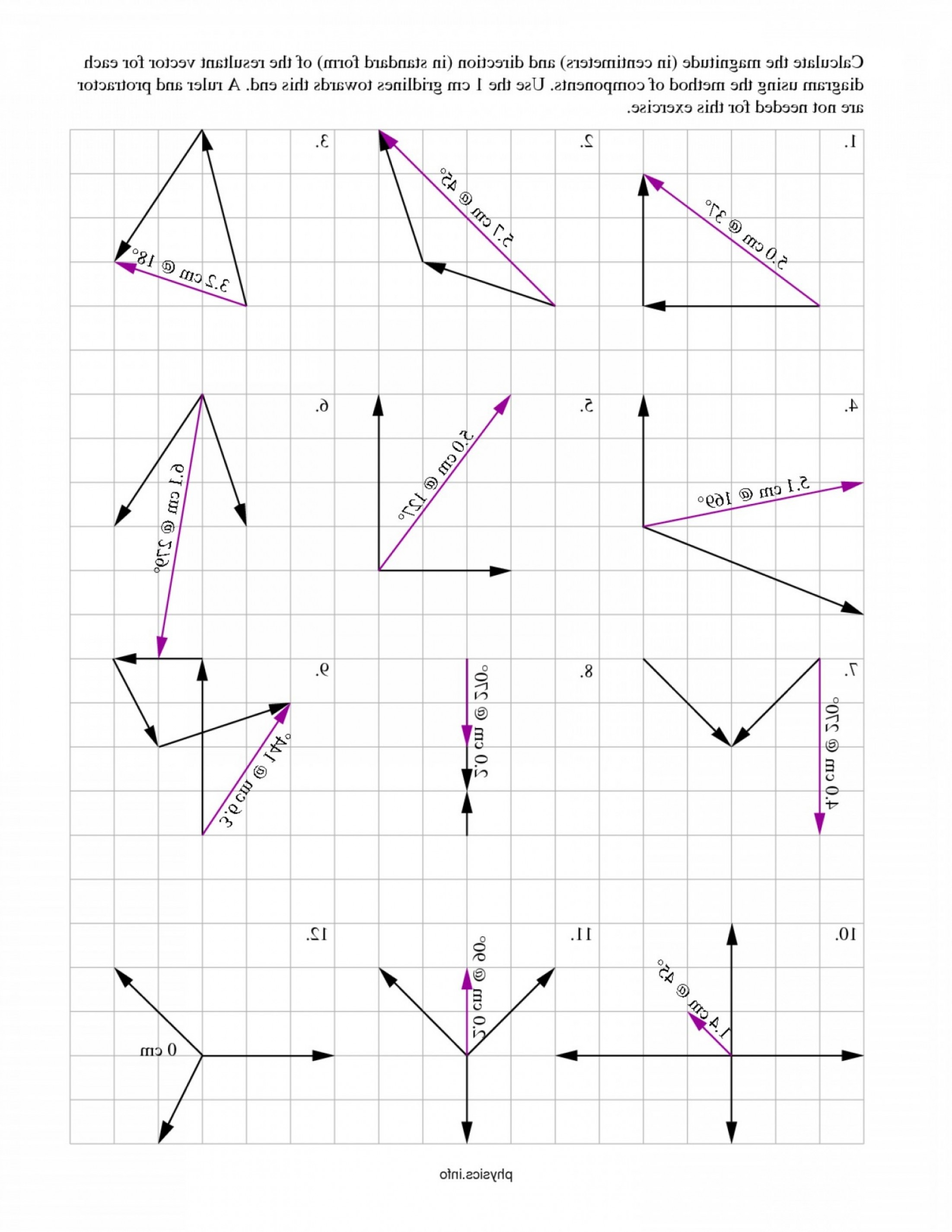 Adding Vectors Worksheet