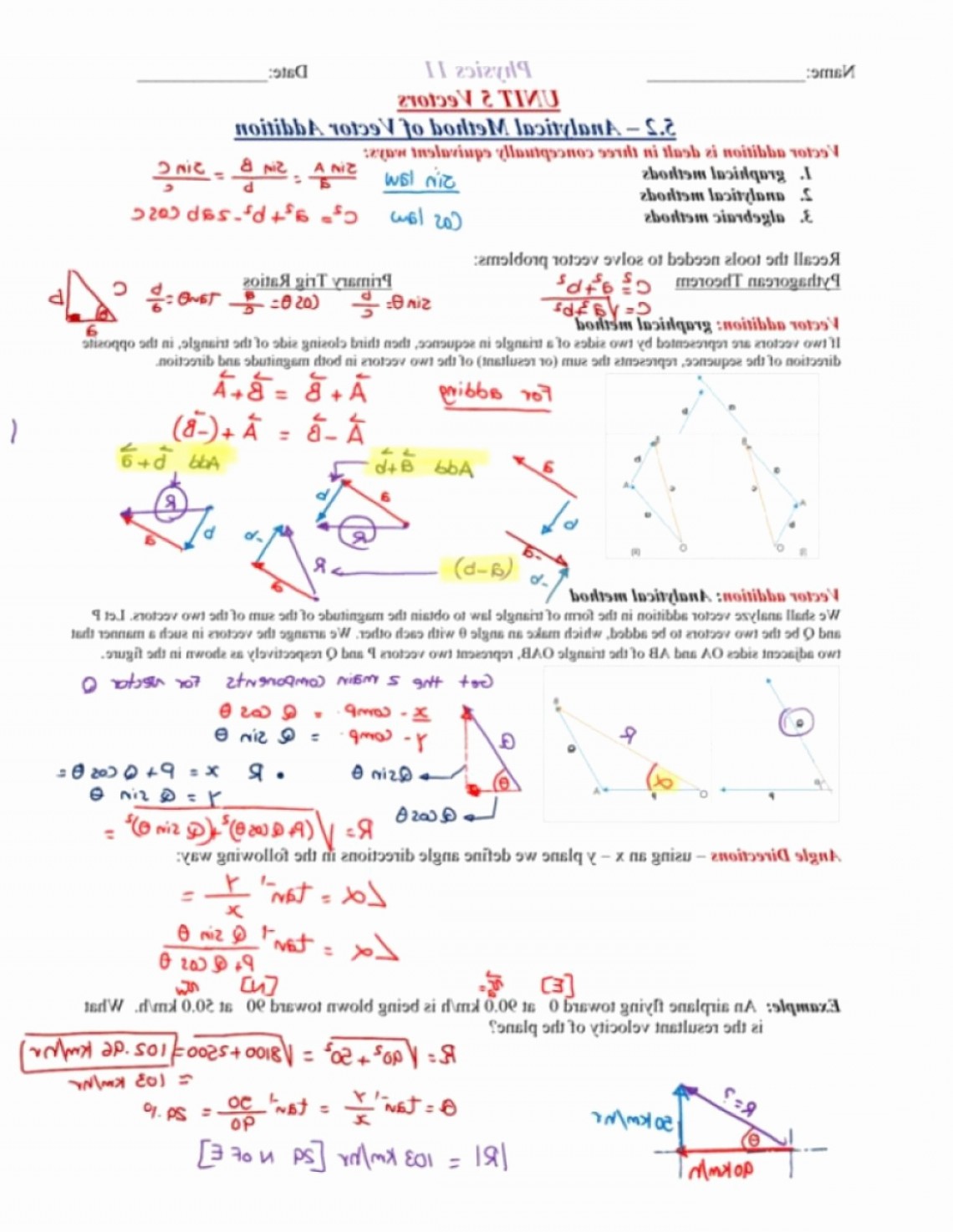 Vector Addition Worksheet at Vectorified.com | Collection of Vector