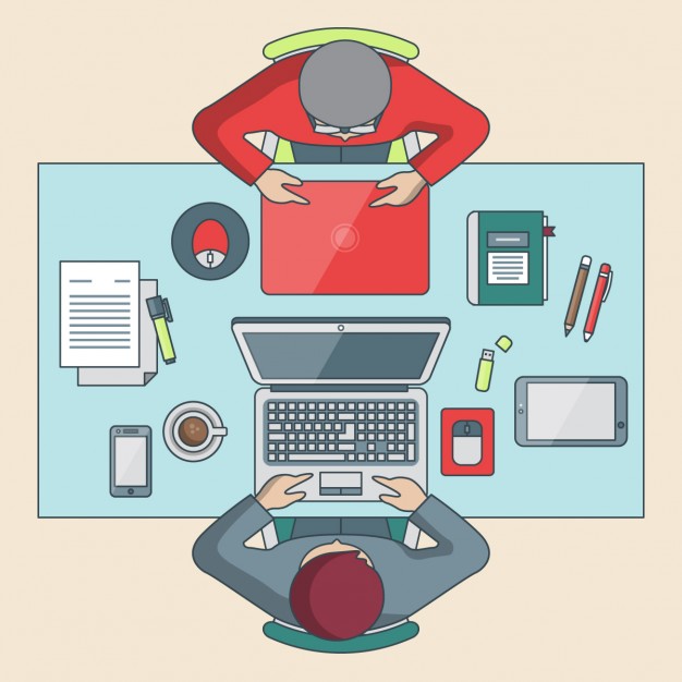 626x626 Graphic Design Agency Workspace Vector Free Download