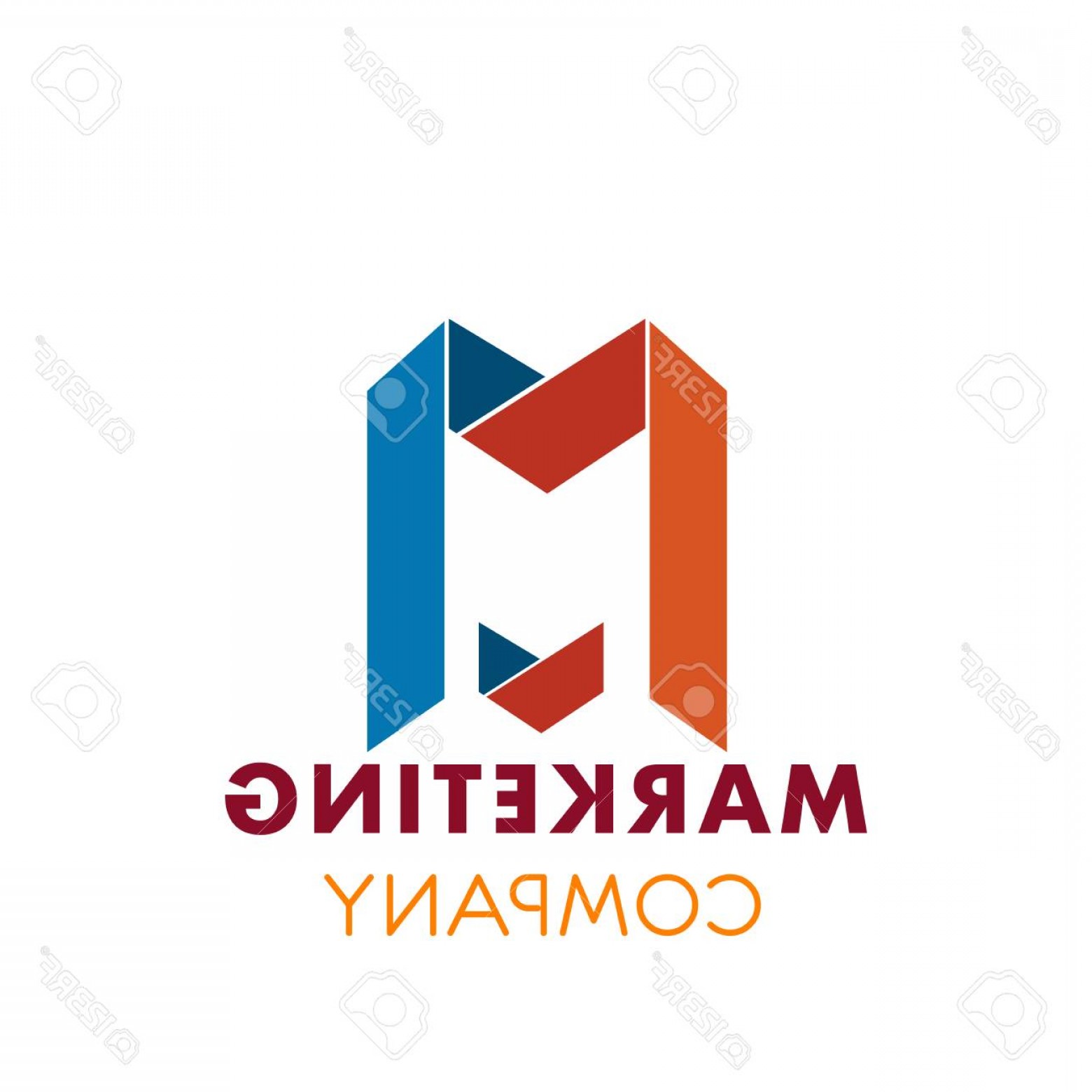1560x1560 Photostock Vector Marketing Company M Letter Icon For Advertising