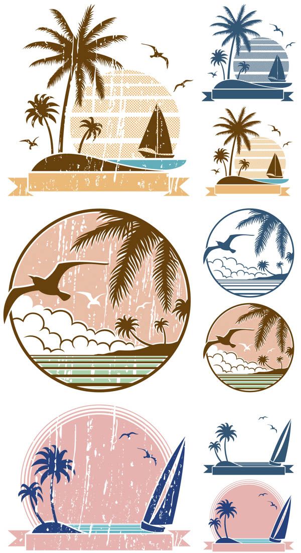 600x1100 Retro Travel Agency Logo Vector Free Vectors Travel Agency