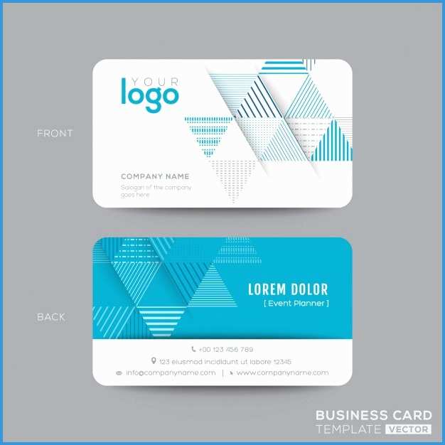 626x626 Business Card Template Free Download New Triangle Logo