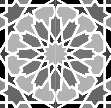 469x457 Arabesque Vector Illustration