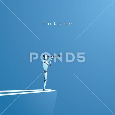 400x400 Vector Robot Or Artificial Intelligence Vector Concept