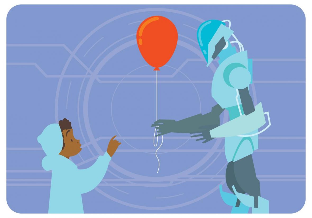 1180x826 Robot With Child Balloon