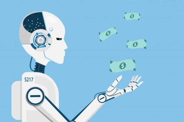 626x417 Robot Making Money For Human Business Vector Premium Download