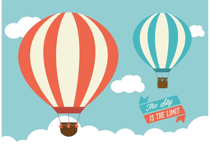 700x490 Hot Air Balloons Vector Graphic