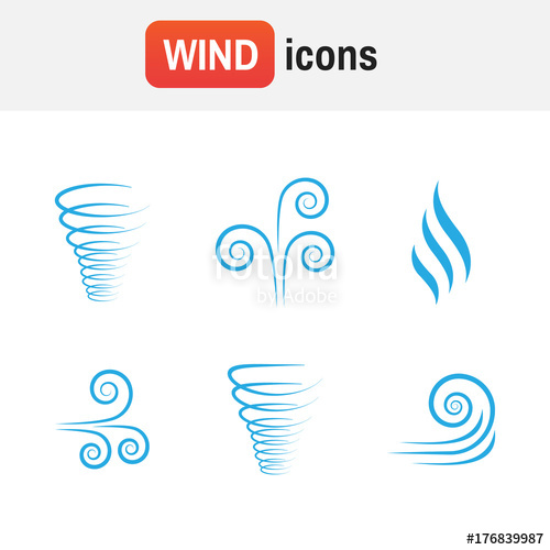 500x500 Air Wave Vector Illustration Vector Of Wind Icon Collection