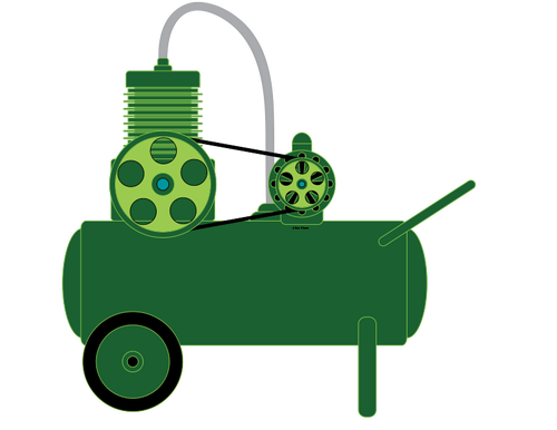 500x386 Air Compressor Vector Image