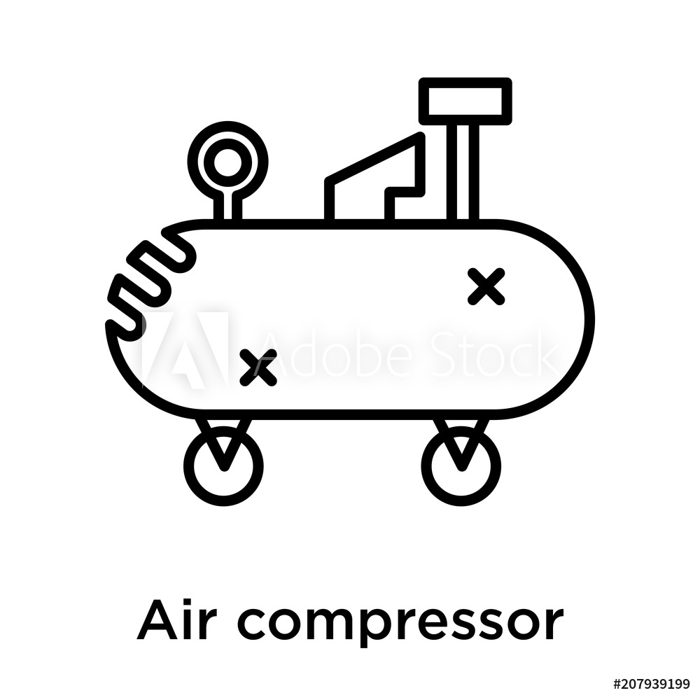 1000x1000 Photo Art Print Air Compressor Icon Vector Sign And Symbol