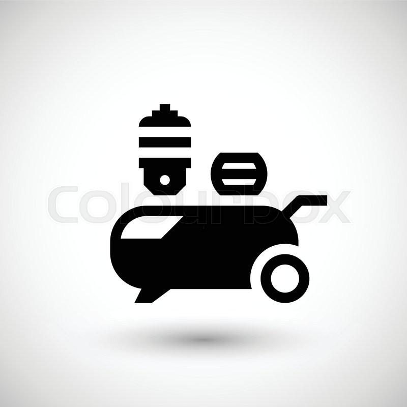 800x800 Air Compressor Icon Isolated On Grey Stock Vector Colourbox
