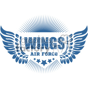 300x300 Air Force Wings Vector Logo Template Clipart Royalty Free Gif