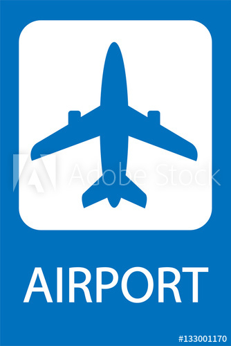 Airport Sign, Airport Icon, Vector Illustration 334x500 Airport Sign, Airport Icon, Vector Illustration
